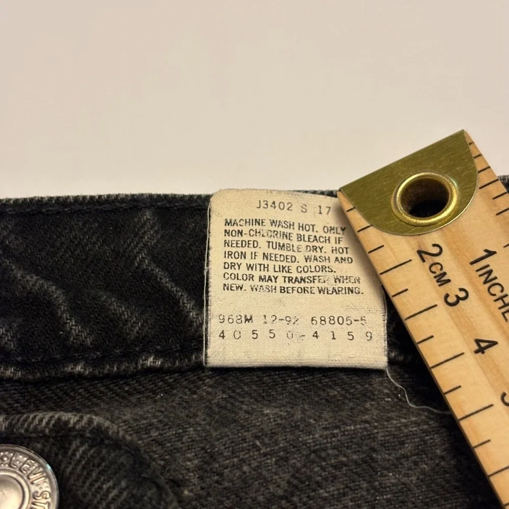 Levi's 550 Jeans Mens 33 Black Relaxed Fit Tapered Orange Tab USA Vintage 90s